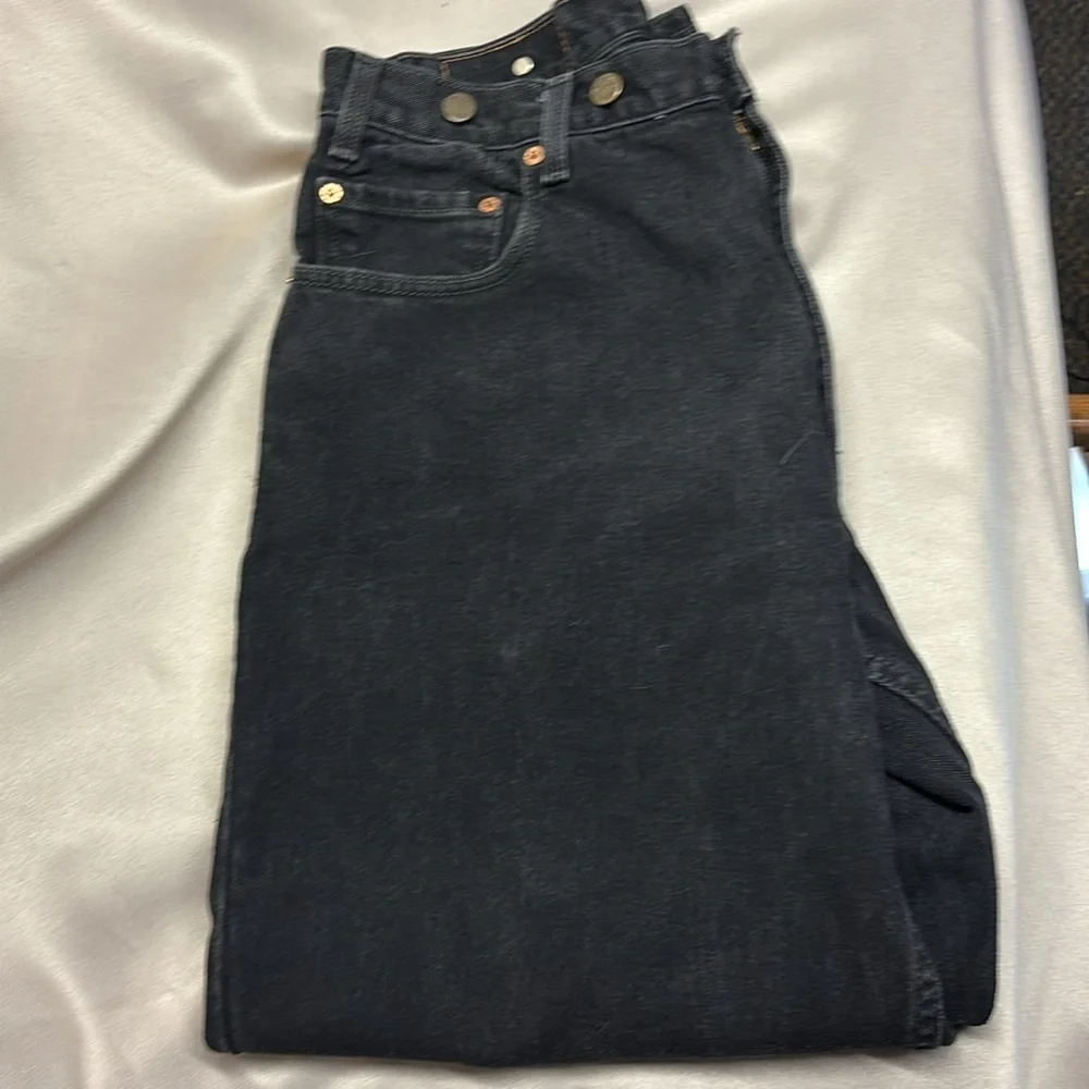 Levis 560 Relaxed Fit Suspender Zip Front Jeans sz 36x30 w/Suspenders - Picture 14 of 17